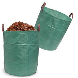 Hausfelder Garden Sacks Leaf Bags Set, 2 x 272 Litres, Stable Garden Waste Sacks for Garden Waste and Lawn Cutting, Green Cut Bags, Foldable, Large, Robust (2 x 272 Litres)