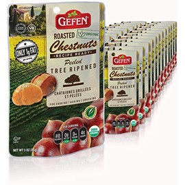 Gefen Organic Whole Roasted & Peeled Chestnuts, 3OZ (24 Pack)