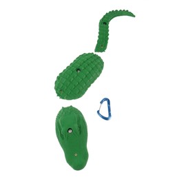 Atomik Rock Climbing Holds 3-Piece Alligator in Green, Great for Kids