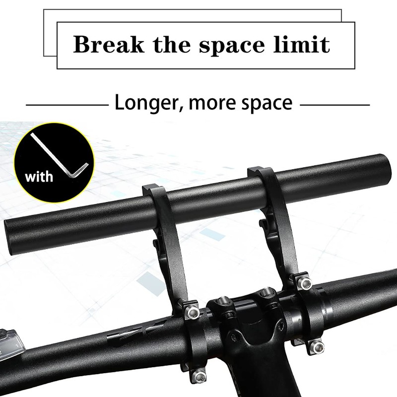 XNX Bike Bicycle Double Handlebars Extender Extension, 11.8 inches/30CM Aluminum