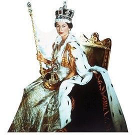 H10123 Queen Elizabeth II Coronation Cardboard Cutout Standup