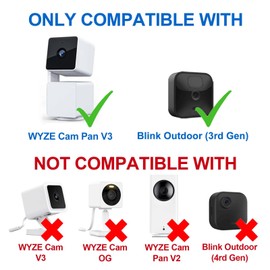 DIANMU 10FT Flat Power Cord for Wyze Cam Pan V3 Indoor/Outdoor, 90 Degree L-Shape Micro USB Power Extension Charging Cord