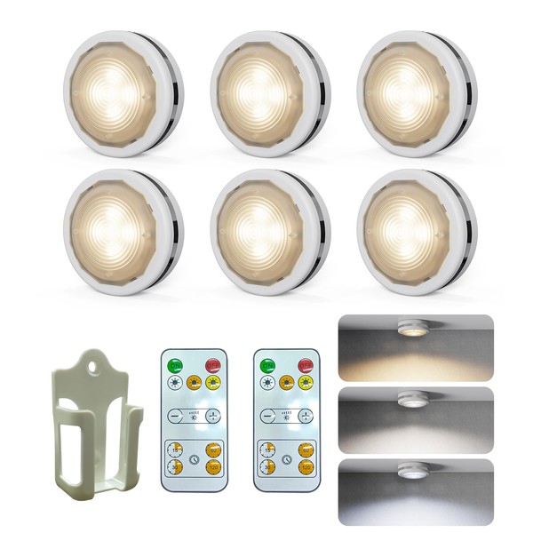 Starxing Starxing Puck Lights with Remote, Under Cupboard Light AA