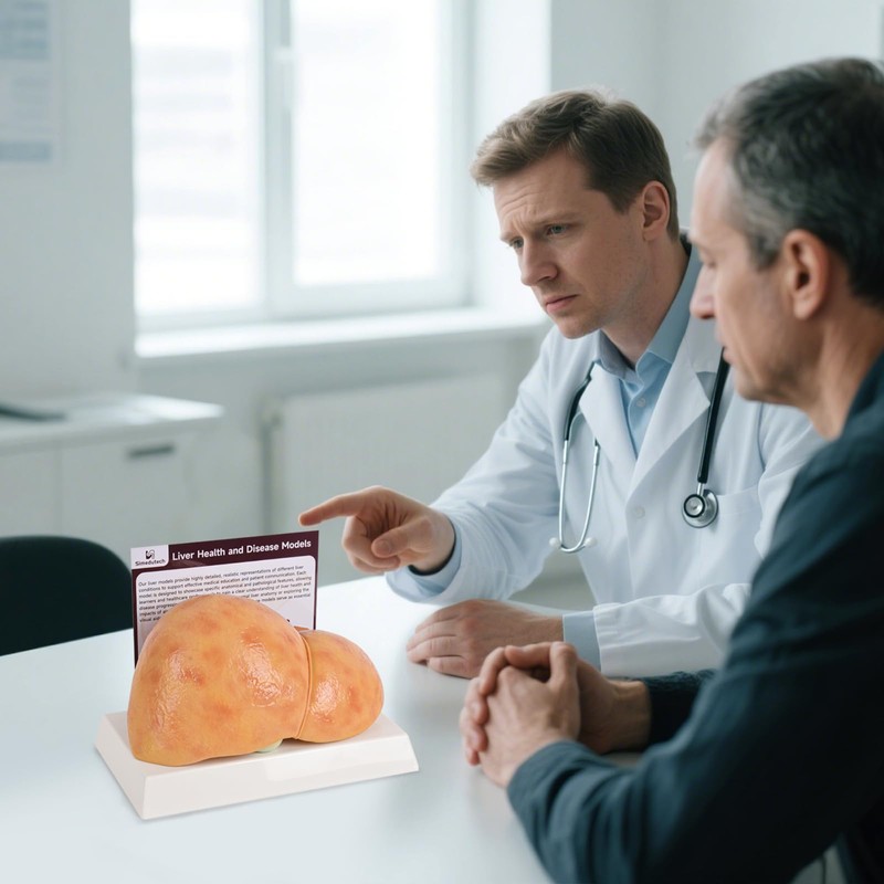 Simedutech Silicone Alcoholic Fatty Liver Model, Pathological Liver Replica for