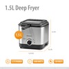 Toastmaster 1.5L Deep Fryer - Stainless Steel Cooking Appliance for