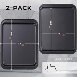Baking Sheets,Small Cookie Trays, Nonstick Carbon Steel Baking Pan, Bakeware Set, 2-Pack, 9.45 X 7.09 Inch (Inner 7.5x6)