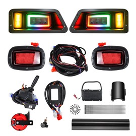Deluxe LED RGB Golf Cart Light Kit for Yamaha G22 G19 G16 G14 Gas & Electric Golf Carts -12V Street Legal with Turn Signal Kit