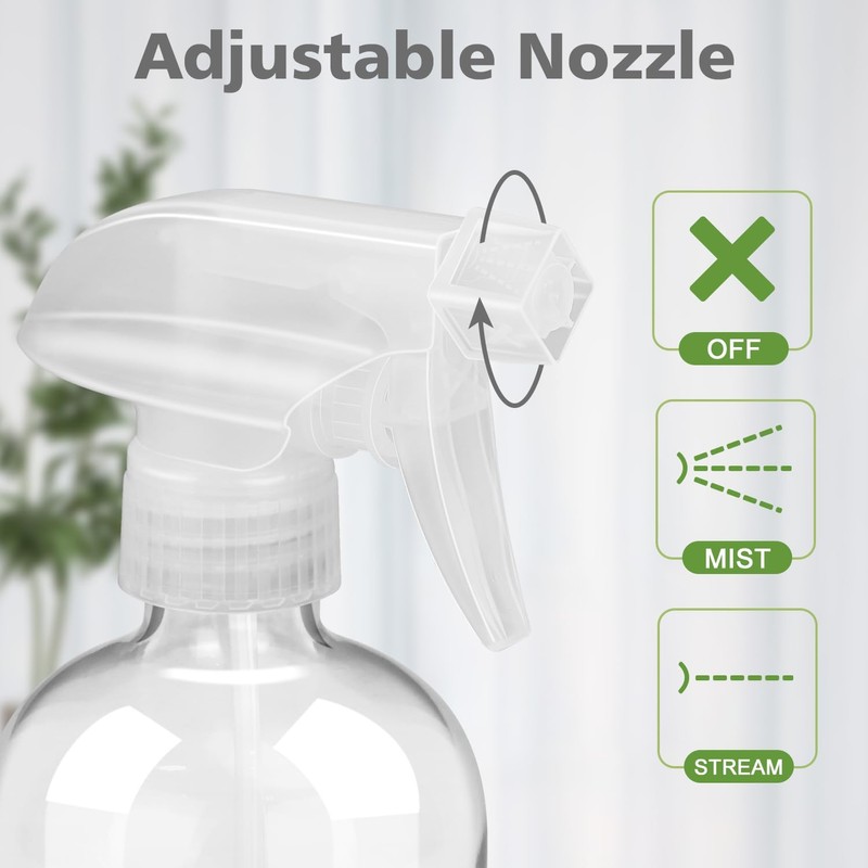 Rionisor Glass Spray Bottles with Silicone Sleeve Protection, Empty 16