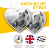2 x 7.5cm Heart Stickers - Rough Collie Animals Pets