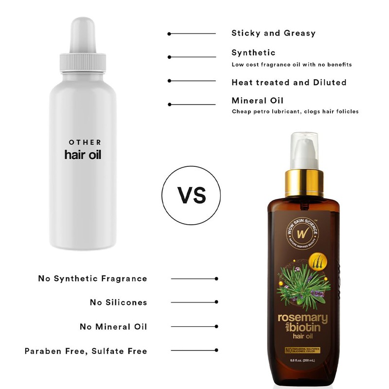 WOW Skin Science Rosemary with Biotin Hair Oil 200ml