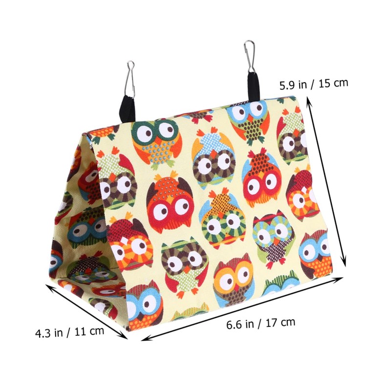 VILLFUL Parrot Nest Hammock Canvas Triangle Sleeping Bed for Parrots