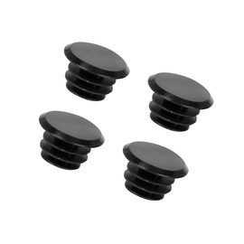 INFINAUTO 4pcs Bike Handlebar Bar Plastic End Plugs Caps Locking Grip Black Stylish Design