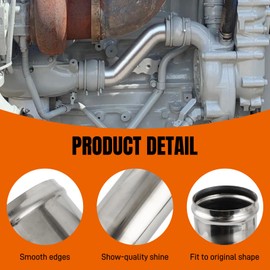 AUTOVIC Coolant Pipe Kit for Detroit Engine 14L Replace for 23505899 Silver