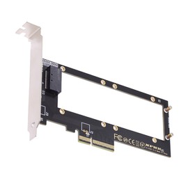 NFHK PCI-E 4.0 4X Host Adapter to NVMe Ruler 1U GEN-Z EDSFF 9.5mm 15mm 25mm Thick Short SSD E1.S with Heatsink PM9A3 PM9D3 P5801X Carrier Adapter, (NF-SF-036-PM)