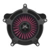 HDBUBALUS Matte Black Air Filter Cleaner Red Intake For Harley