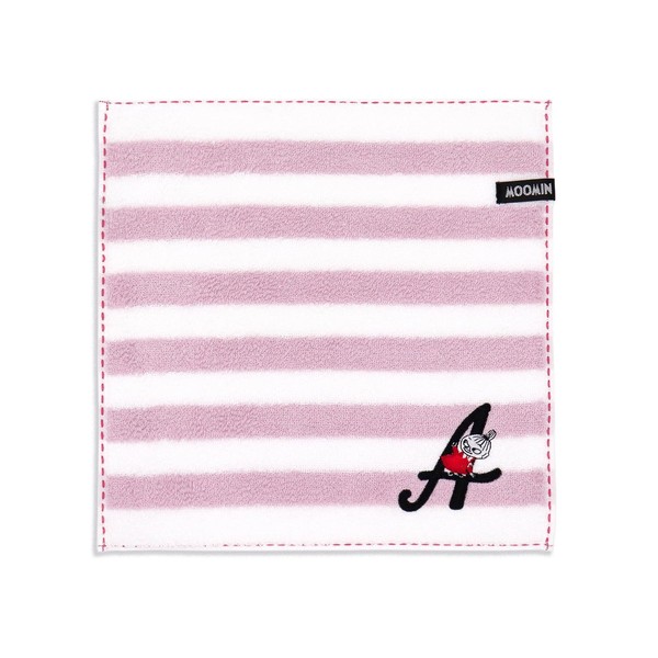 MOOMIN Initial Stitch Little My Towel Handkerchief PA Pink Initial