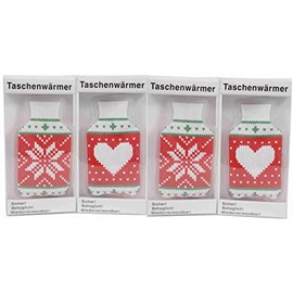 Norwegian Bottle Shaped Winter Hand Warmers - Reusable with Metal Plates - Pocket Warmers for Warm Hands for Children and Adults - Pack of 4