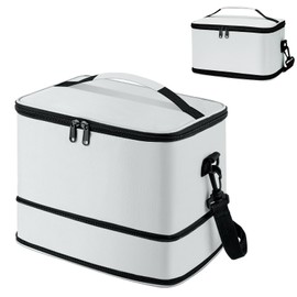Expandable Lunch Bag, 8.6-11.3L Insulated Lunch Box Holder for Men Women and Kids Soft Cooler Cooling Tote with Handle and Shoulder Strap for Work School Picnics (grey)