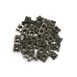 TUCKBOLD 50 Pcs Dark Green Universal Metal M6x1.0 U Nuts Fairing Clip Speed Fastener Replacement for Motorcycle Automotive Parts