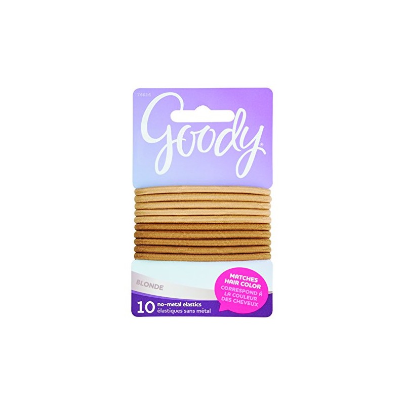 Goody Mujer Color Collection 4mm Elásticos, Rubio, 10 unidades