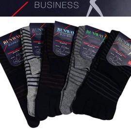 Premium Men's Honeycomb Pattern Comfort Toe Socks 5 Pairs, Mixed Colors, 26cm