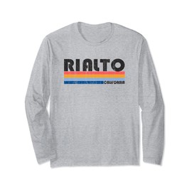 Zeigen Sie Ihren Rialto, CA Heimatstadt Stolz mit diesem Retro 70er 80er Jahre Langarmshirt