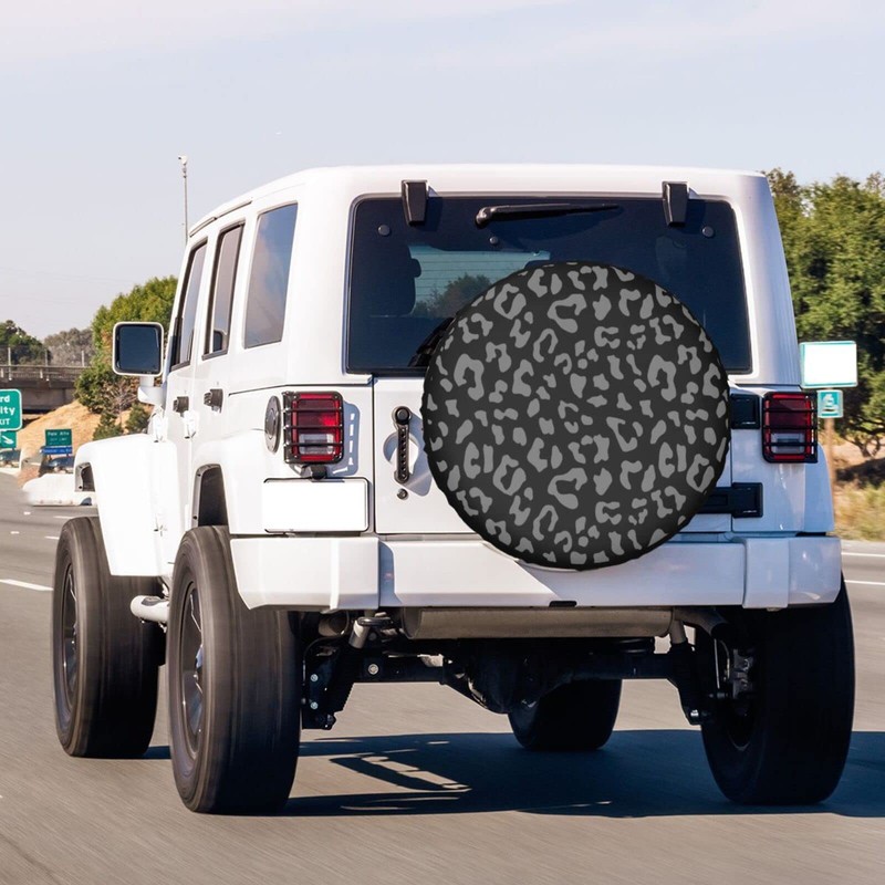 Foruidea Leopard Print Spare Tire Cover Wheel Tire Cover Fit