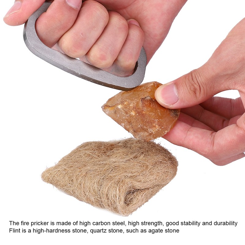 Outdoor Original Survival Ignition Tool Meteorite Camping Fire Pricker Flint