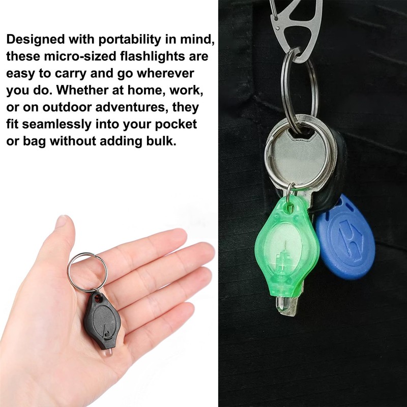 LEPEVNEY Keyring Torch Mini UV LED Keychain Flashlight Money Detector