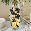 ZEBMOON 200PCS Black Gold Vase Beads, Black Gold Marbles for
