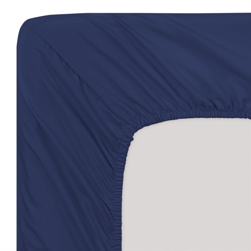 Soroor Bedding & Linen, Microfiber Double Fitted Sheet, Navy Deep