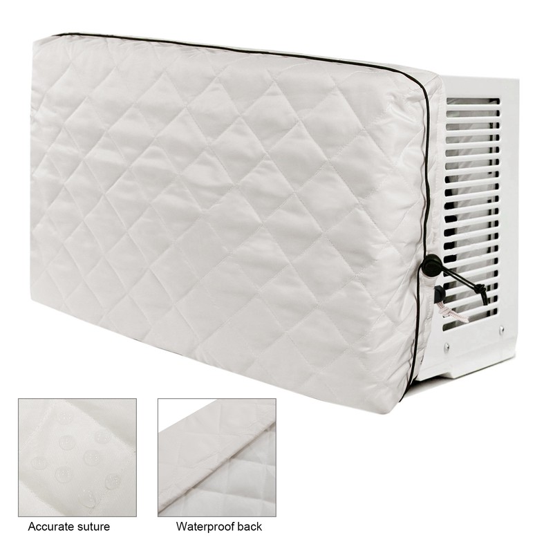 Indoor Air Conditioner Cover Window Unit AntiRust CreamyWhite 53.3x35.6x7.6cm with