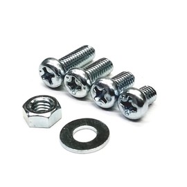 Pan Head Screws (M4 x 6–M4 x 12), 10-Piece Set, UniChrome