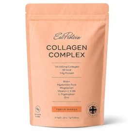 Collagen Complex Powder | 14,000mg Hydrolysed Bovine Collagen Peptides | Hyaluronic Acid, Biotin, Vitamin C & Zinc | Supports Skin Hair & Nails | Peach Mango | 30 Servings (510g)