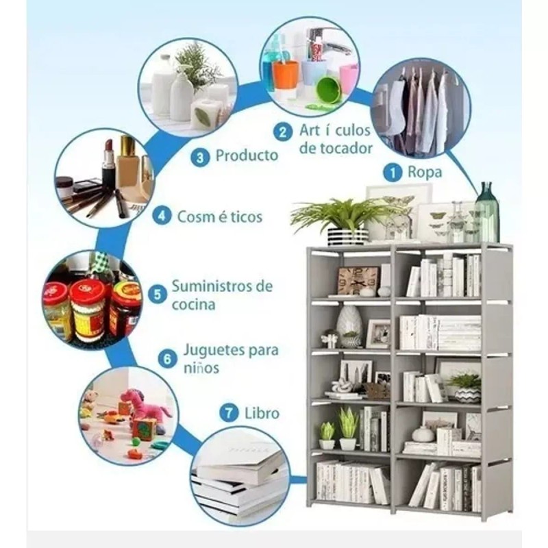 Estante cubo Adilier Adilier A01 gris - 80cm x 125cm