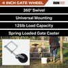 Iron Forge Tools 4 Inch Hard Rubber Swivel Mount Gate
