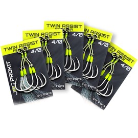 JYG PRO FISHING Hooks. Double Assist Fishing Hooks. Fishing Assist Hooks. Saltwater Fishing Lures. Slow Pitch Jigging. Vertical Fishing. Tuna Fishing Gear. Twin Assist Feather.