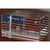 USA Flag, White House, US Capitol Washington Monument Rectangular Crystal