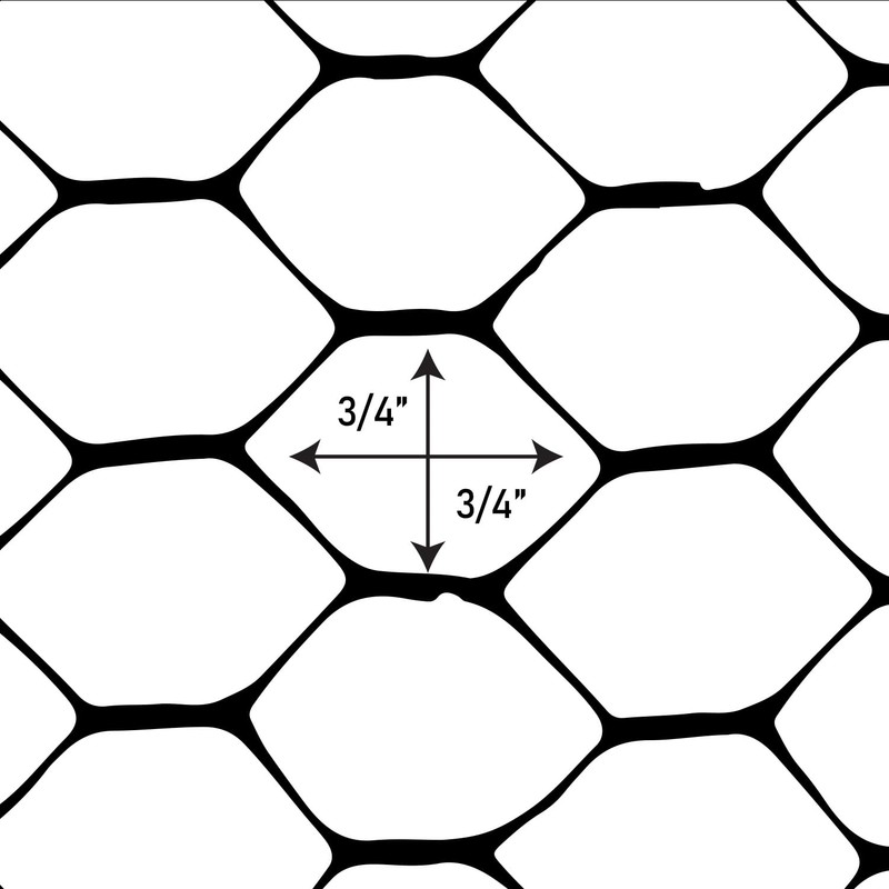 Boen Plastic Hex Chicken Wire Mesh Temporary Fence Roll (4'