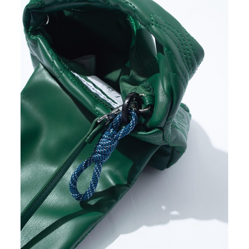 F.C. POUCH/MINI BAG TECH LEATHER CONTOUR MINI POUCH, green