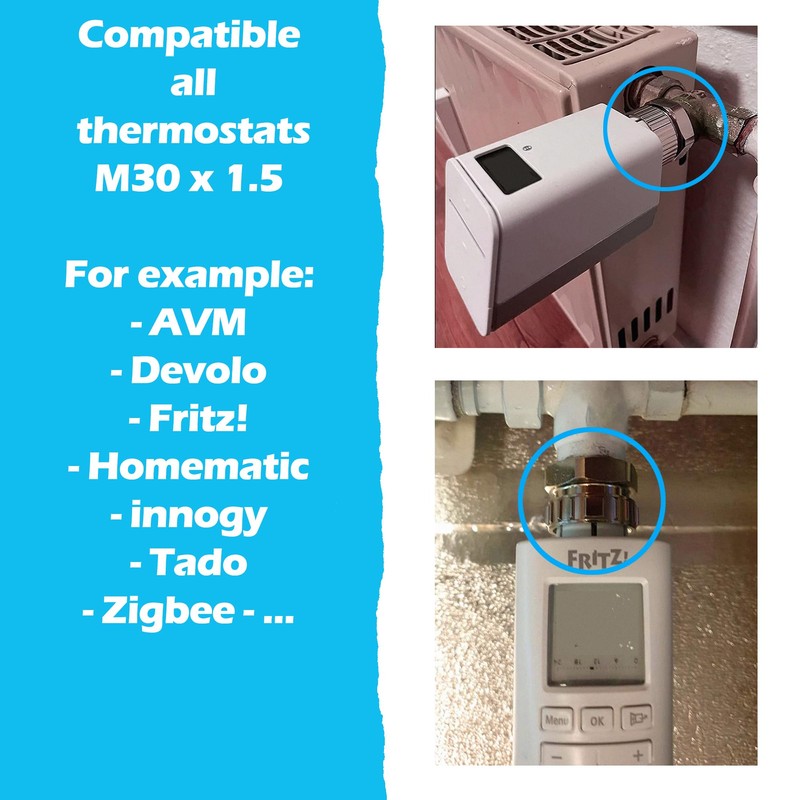 BLUMKRAFT Metal Adapter Compatible with Reich Radiators (Prototype) to M30