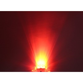 TMH 10 Pcs Mini Side Led Marker (QR Model) RED Light with Chrome Bezel, Universal LED Clearance Markers for Truck Trailer Boat ATV Marine Marker lights, side marker lights