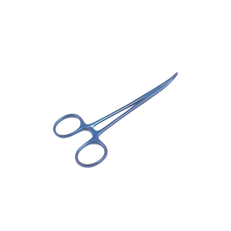 OdontoMed2011 Mosquito Hemostat Forceps 5" Curved Locking Clamps Serrated Full