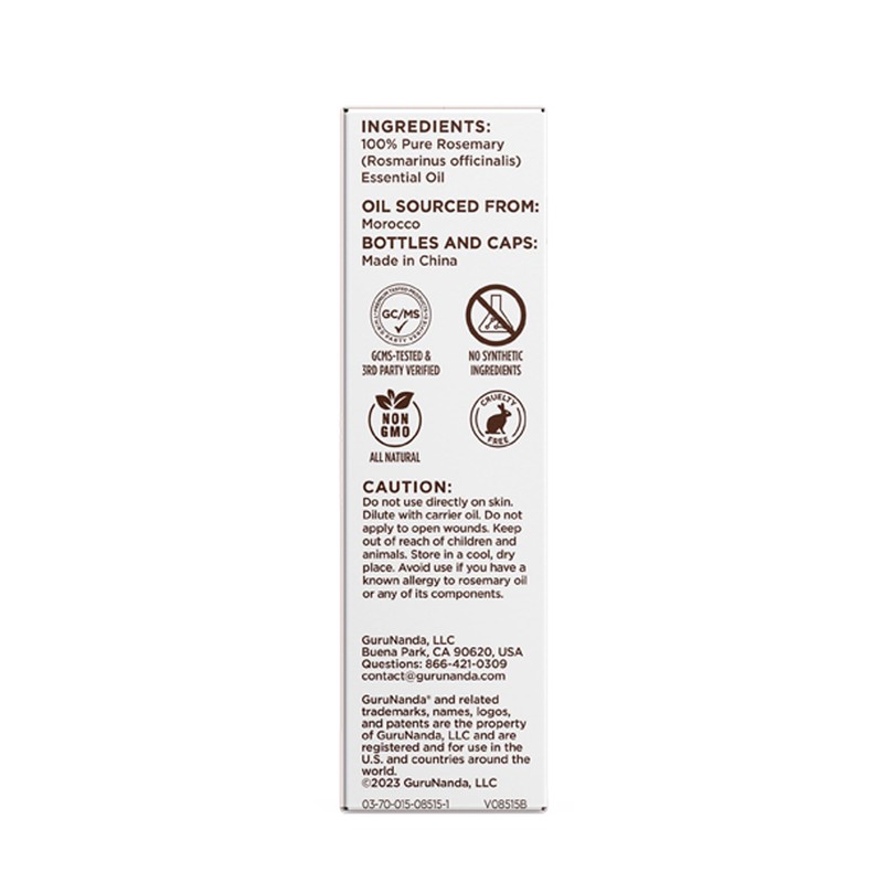GuruNanda Rosemary Essential Oil - 100% Pure & Natural, Undiluted,