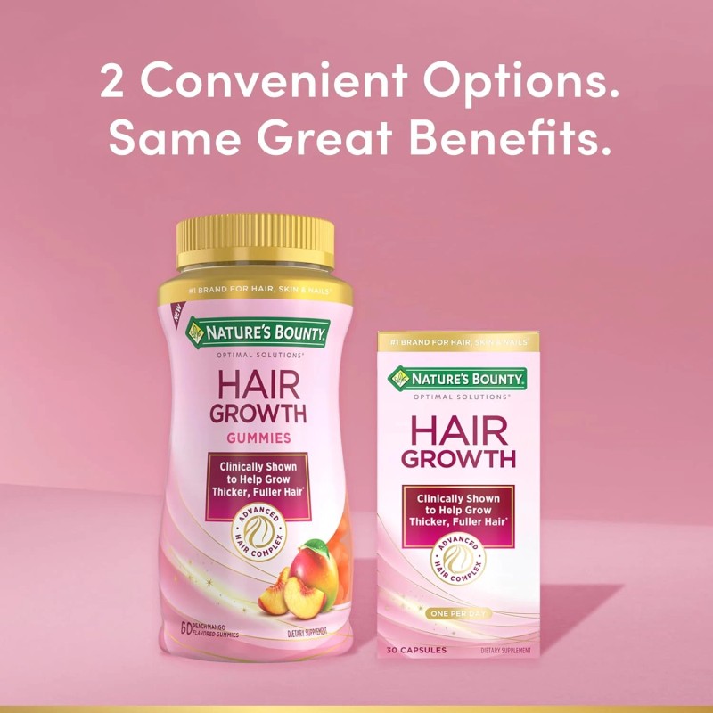 Nestle Health Science Nature'S Bounty Hair Growth Gummies Biotin, Silicon
