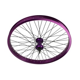PRO+ 20"x2.125 BMX BIKE ALLOY Front OR 9T Cog Rear Wheel 48 Spoke Sealed Bearing Purp - Front