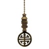 Classic 4 Blessings Asian Ceiling Fan Pull, 2.25"h with 12"