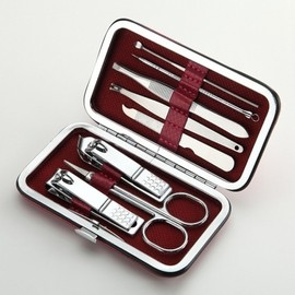 8 types of nail cut nail clippers set (red) nail trimmer 10824166588404 / 8종 네일컷 손톱깎이세트(레드)손톱정리기10824166588404