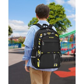 Amythe Schulrucksack Jungen Teenager, Schulranzen Jungen, Leichter Wasserdicht Daypacks mit Ergonomischem Design Modisch Schulrucksäcke für Schule oder Reisen