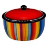 Sierra 8.25" Ceramic Bean Pot with Lid, 72 oz, Multicolor